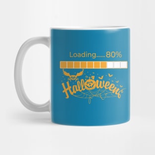 Downloading Halloween unisex design 80% Complete Orange Mug